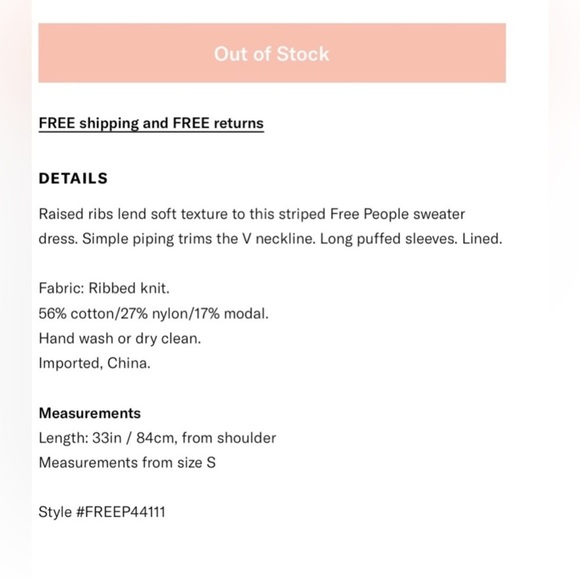 Free People Gidget Striped Sweater Mini Dress Multicolor Size S - Picture 10 of 10